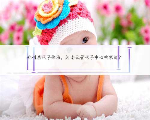 郑州找代孕价格，河南试管代孕中心哪家好？